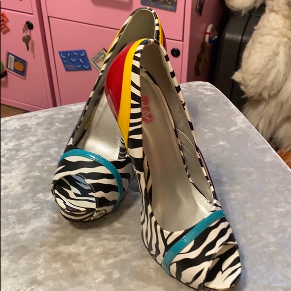 Baby Girl Shoes - Sexy zebra peek toe shoes